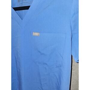 FIGS Catarina Technical Collection One-Pocket Scrub Top Blue Sz Small